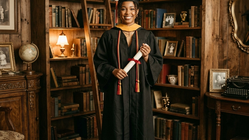 Inspirasi Foto Wisuda Gaya Vintage Retro dengan Efek Warna Hangat