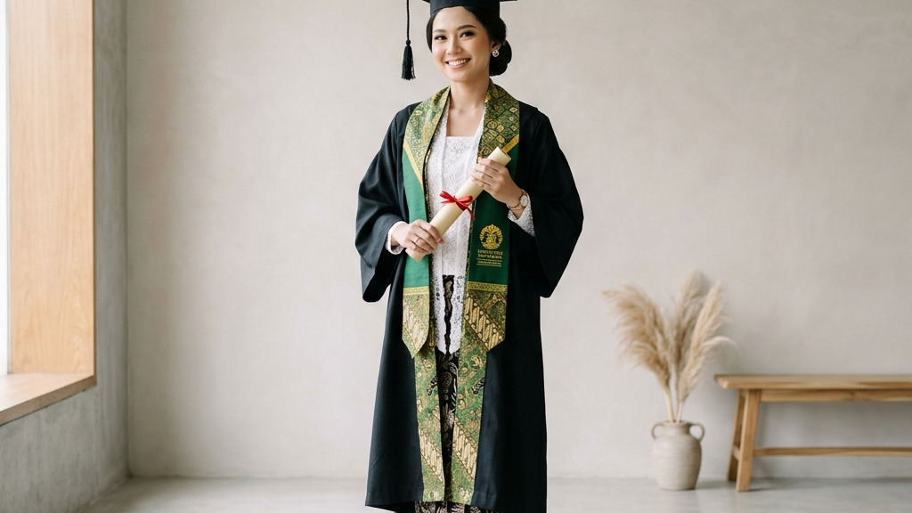 Inspirasi Konsep Foto Wisuda Gaya Minimalis Modern Latar Polos
