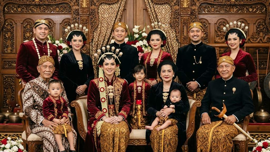 Ide Konsep Foto Keluarga Tema Baju Adat Tradisional yang Megah dan Sakral