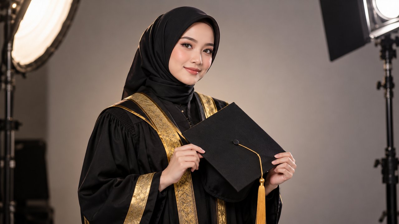Tips Makeup Wisuda Tahan Seharian di Bawah Sorotan Lampu Kilat Studio